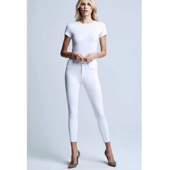 NWT L'AGENCE White Margot High Rise Skinny Jean in Blanc Coated - Size 27 - Picture 14 of 14